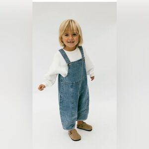 Fostered Collection Oversized Denim Overalls